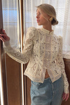 Vintage Lace Button Blouse image 1