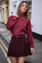 Corduroy A-Line Bodycon Skirt image 1