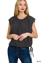 Beatrice Cami Top detail view styled for Avrienne