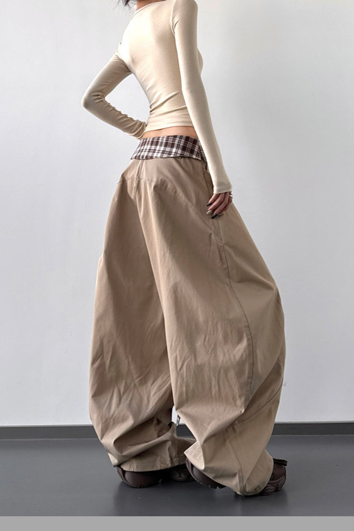 Vintage Layered Wide-Leg Palazzo Pants image 2