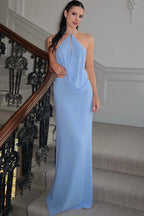 Creative Sleeveless Halter Backless High-Waist Maxi Dress image 1