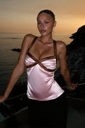 Color Block Strappy Slim Fit Everyday Cami Top image 1