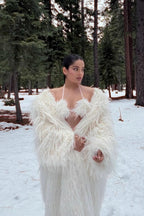 Faux Fur Extended Thick Warm Overcoat image 4
