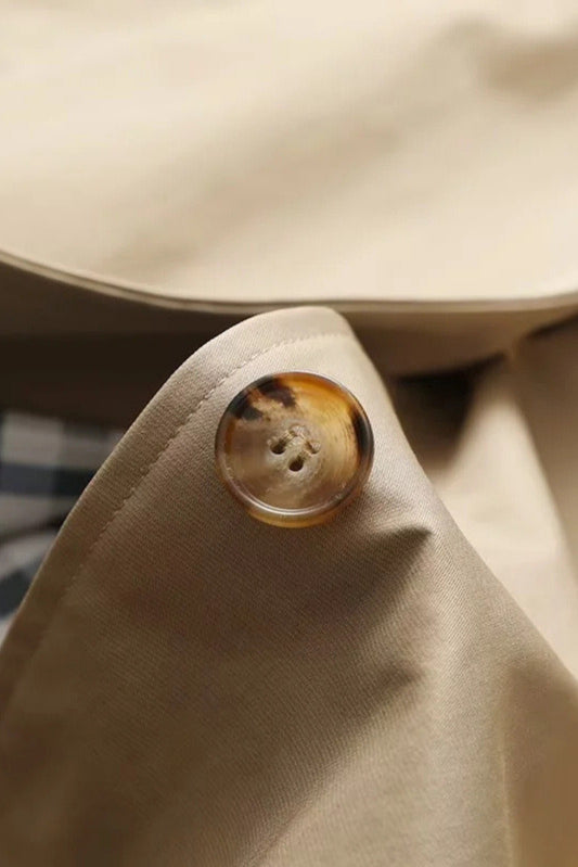 Collared Buttoned Trench Cargo Overcoat image 5