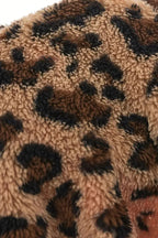 Elegant Leopard Print Hooded Zip-Up Coat image 4