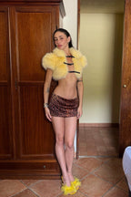 Sexy Cape Design Drawstring Solid Plush Coat image 3