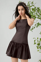 Solid Color Bow Sleeveless Mini Dress image 8