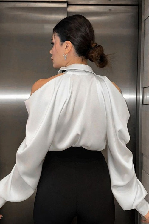 Professional Chic Collared Long Sleeve Blouse image 3