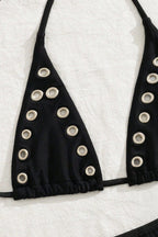Black Eyelet Elegant Bikini Set image 4