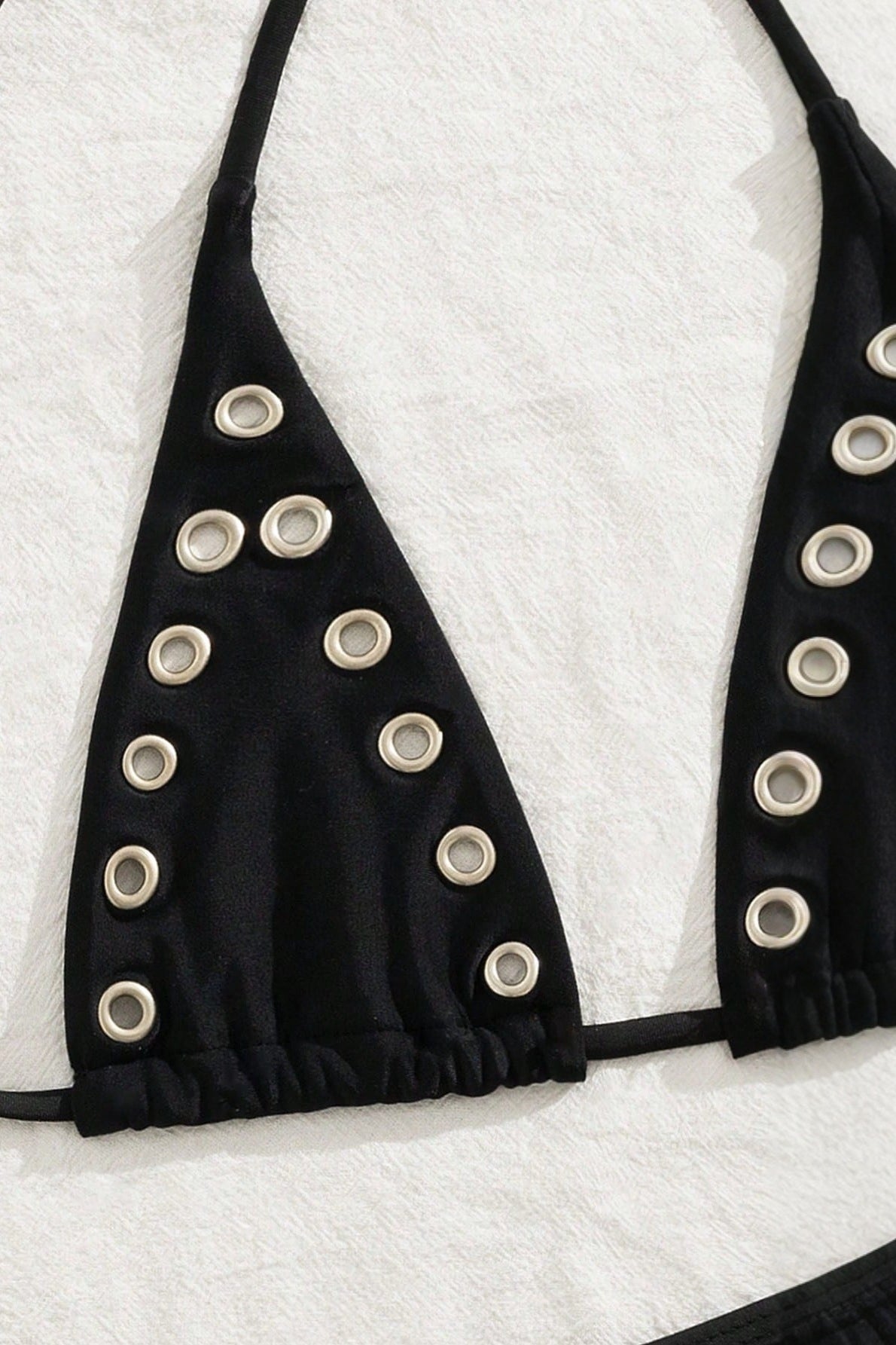 Black Eyelet Elegant Bikini Set image 4
