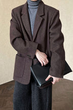 Wool Blend Relaxed Fit Blazer image 17