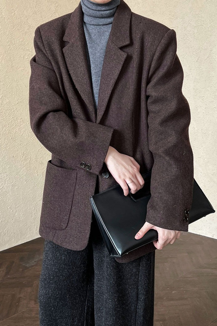 Wool Blend Relaxed Fit Blazer image 17