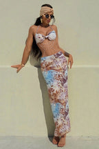 Vacation Halter Open Back Slinky Maxi Dress image 7