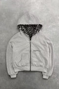 Reversible Vintage Leopard Zipper Hoodie image 1