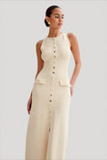 Sleeveless Round Neck Knit Sweater Dress image 6