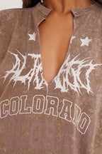 Loose Casual Sexy V Neck Vintage T-shirt image 8