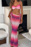 Sexy Rope Tie Bikini And Skirt Three Piece Swim Sets image 1