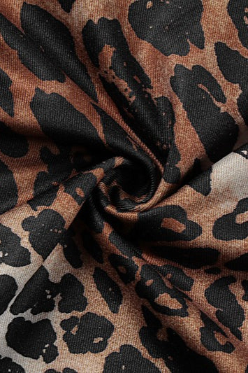 Leopard Cami V Neck Backless Mini Dress image 5