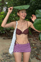 Sexy Polka Dot Halter Bikini Set Three Piece Swim Sets image 2