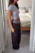 High Waist Slim Printed Casual Pants image 5