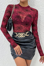 Slim Fit See Through Mesh Blouse image 1
