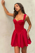 Floral Jacquard A-Line Backless Bow Party Dress image 1