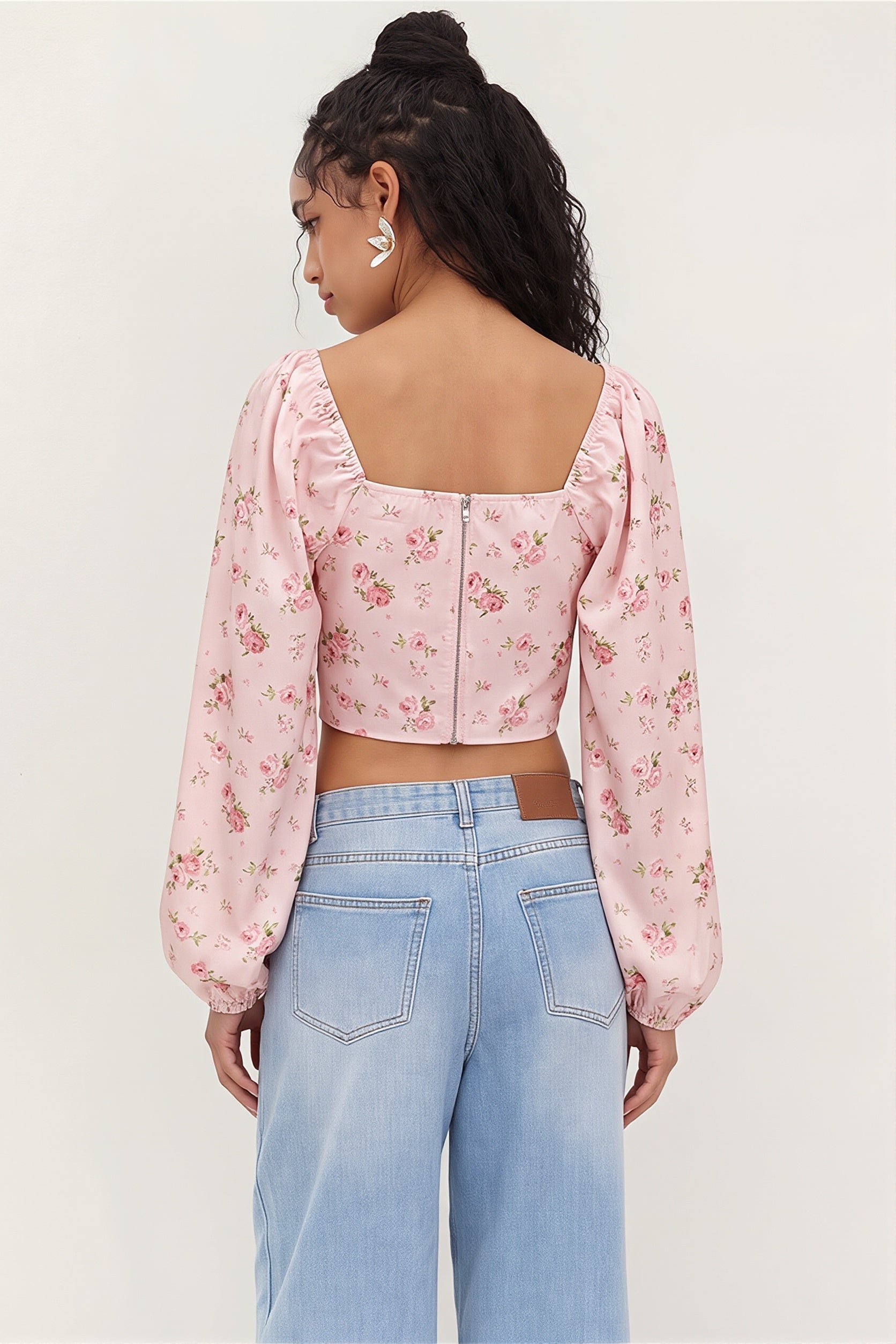 Elegant Floral Long Sleeve Blouse image 3
