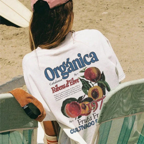 90s Peach Cottagecore Fruit T-shirt image 1