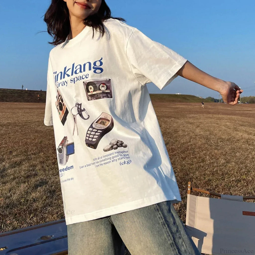 90s Retro Cotton Harajuku T-shirt image 1