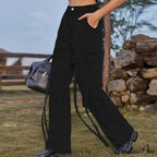 90s Streetwear Blue Cargo Casual Big Pockets Overalls High Waist Straight Denim Jean image 3