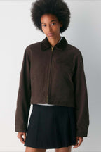 Cropped Utility Workwear Jacket image 1