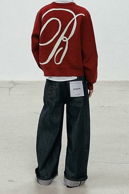 Casual Vintage Crew Neck Sweater image 23