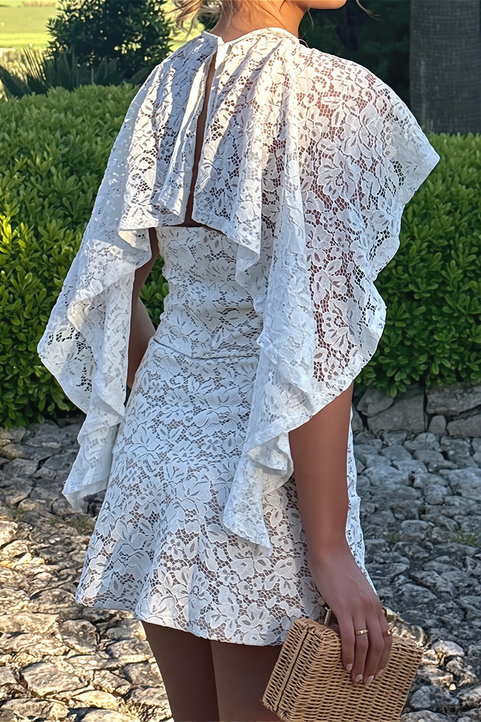 Elegant Lace Cover Up Wrap Skirt Set image 5