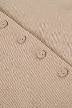 Deep V-Neck Buttoned Sweater Dress image 10