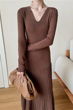 Vintage Knit Fitted Mermaid Hem Maxi Dress image 2