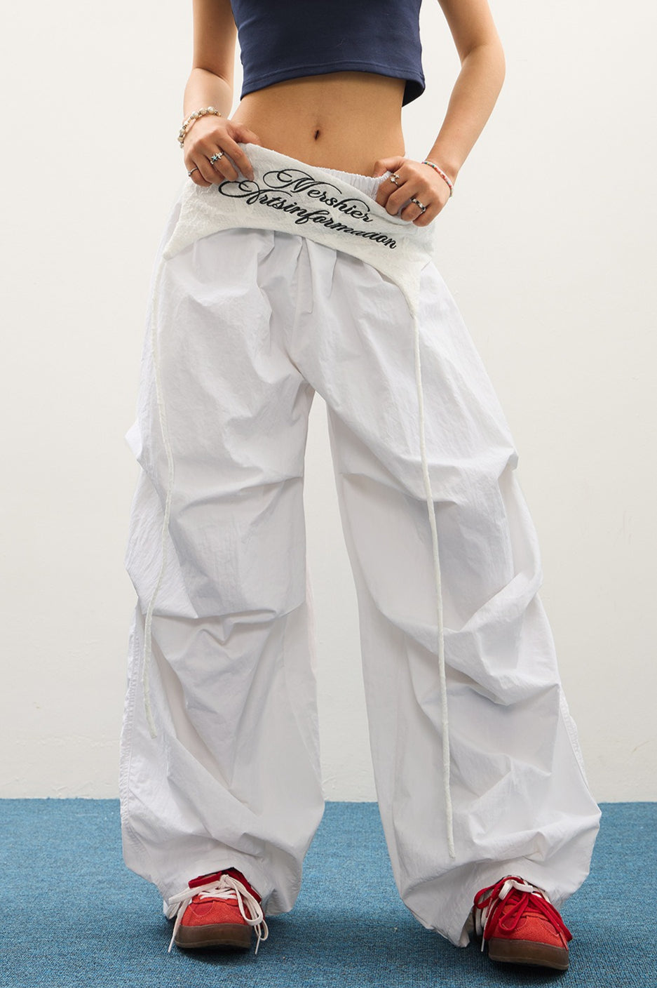 Layered Star Print Loose Cargo Pants image 6