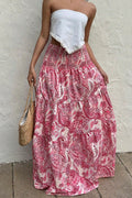 Boho Print A-Line Maxi Skirt image 1