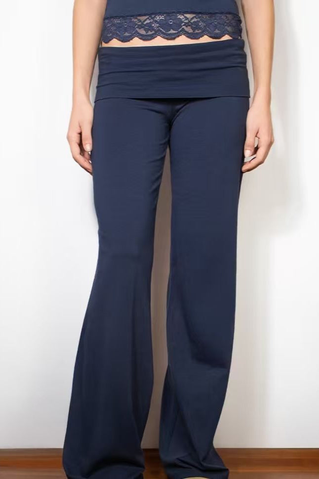 Solid Wing Sequin Embroidered Casual Pants image 6