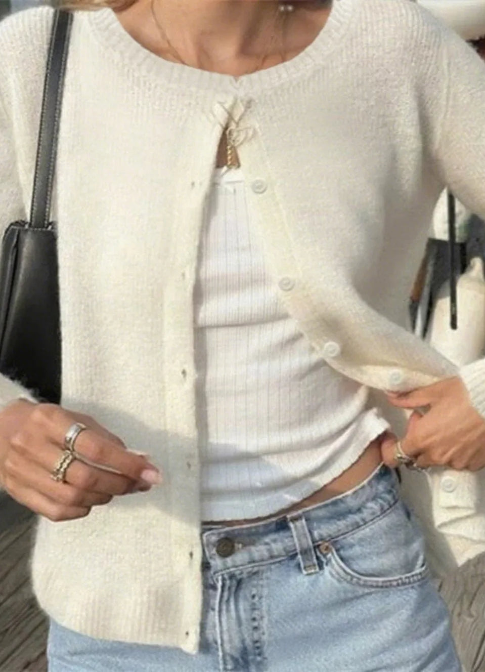 Soft Knit Solid Color Cardigan image 10