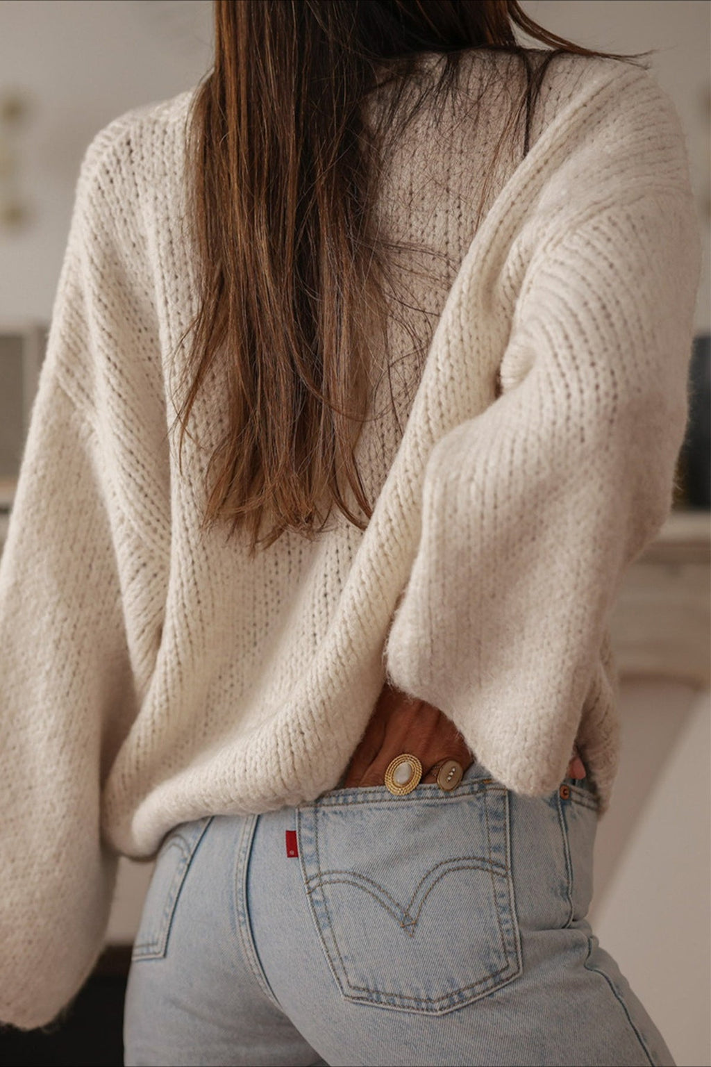 Elegant Solid Single Breasted Knit Cardigan image 4