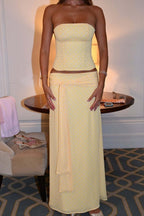 Solid Backless Tie Mermaid Skirt Set image 9
