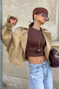Short Double Breasted Work Jacket image 1