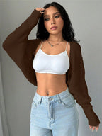 Loose Fit Knit Shrug Cardigan image 12