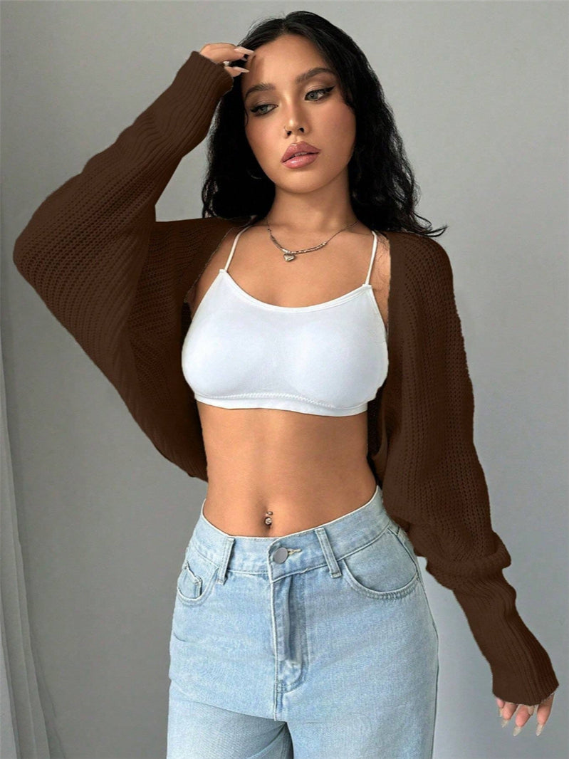 Loose Fit Knit Shrug Cardigan image 12
