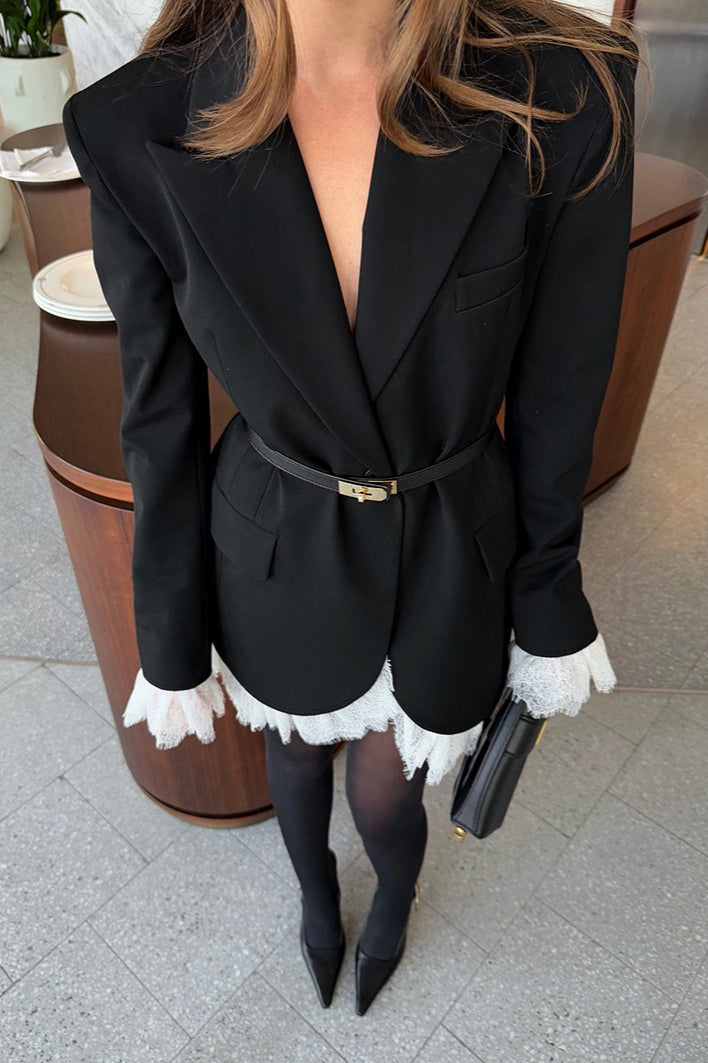 Elegant Black Oversized Loose Blazer image 4