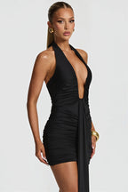 Sexy Leopard Halter Bodycon Mini Dress image 5