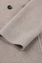 Vintage Brown V-Neck Wool Coat image 4