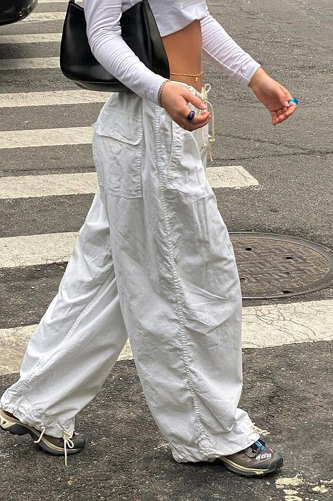 Fashionable Low-Waisted Drawstring Cargo Pant image 2