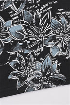 Retro Floral Printed V Neck Blouse image 7
