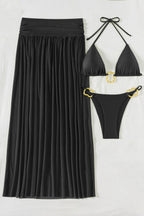 Ruched Fitted Three Piece Swim Set image 6